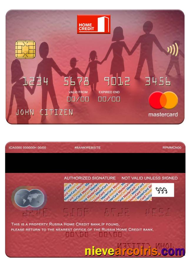 Russia Home Credit bank mastercard